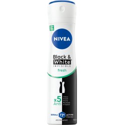 Nivea - Black & White Invisible Fresh Female Spray - Black & White - 150 ml