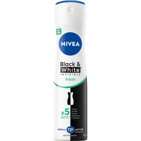 Nivea - Black & White Invisible Fresh Female Spray - Black & White - 150 ml