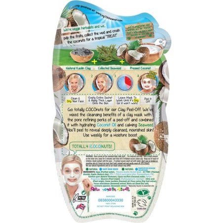 7th Heaven Coconut and Clay Easy Peel-Off Face Mask to Hydrate and Nourish Skin