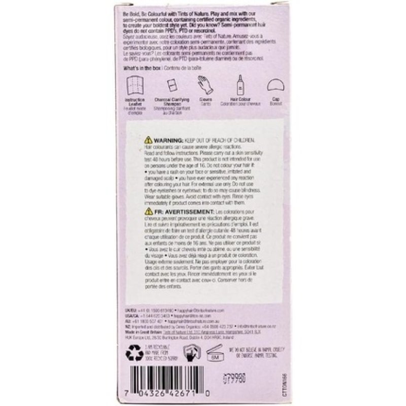 Tints of Nature Bold Purple Semi-Permanent Hair Dye 70ml