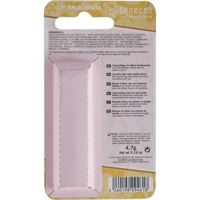 Benecos Natural Vanilla Lip Balm 4.8g
