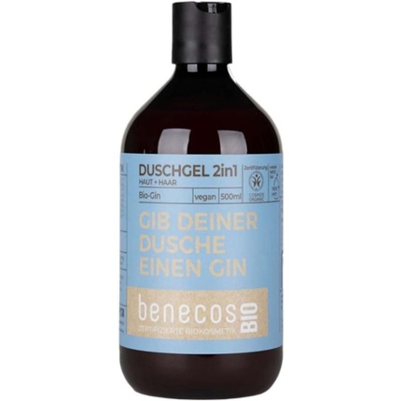 Benecosbio 2-in-1 Organic Gin Shower Gel for Skin and Hair