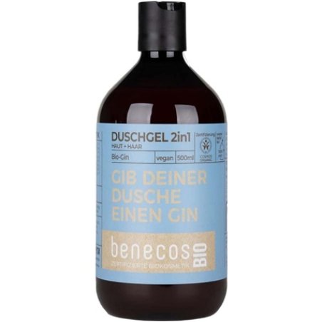 Benecosbio 2-in-1 Organic Gin Shower Gel for Skin and Hair