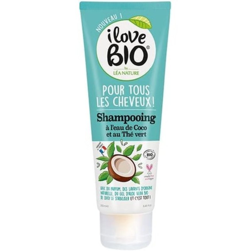 So'bio Etic Shampoo for All Hair Types Coconut Water & Green Tea 250ml