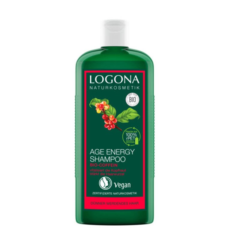 LOGONA Age Energy Shampoo Bio-coffein 250 ml Shampoing Non-professionnel Unisexe