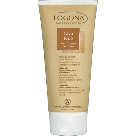 LOGONA Naturkosmetik Lavaerde Patchouli Wash Cream 200ml