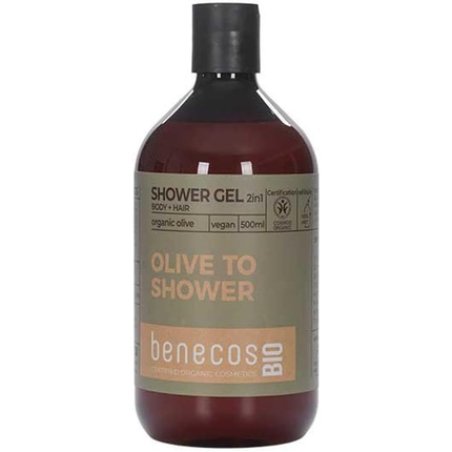 Benecos 2-in-1 Olive Shower Gel for Skin and Hair 500ml
