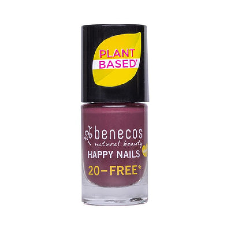 benecos 20-FREE - sweet plum nail polish 5 ml Gloss