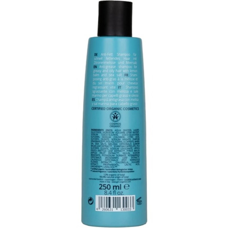 Grn Shades Of Nature [Green] Biocosmetics Shampoo Anti-Fat - Sea Salt