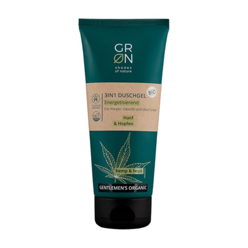 GRN Shades of Nature Biocosmetics 3in1 Energetic Body Wash with Organic Hemp and Hops 200ml
