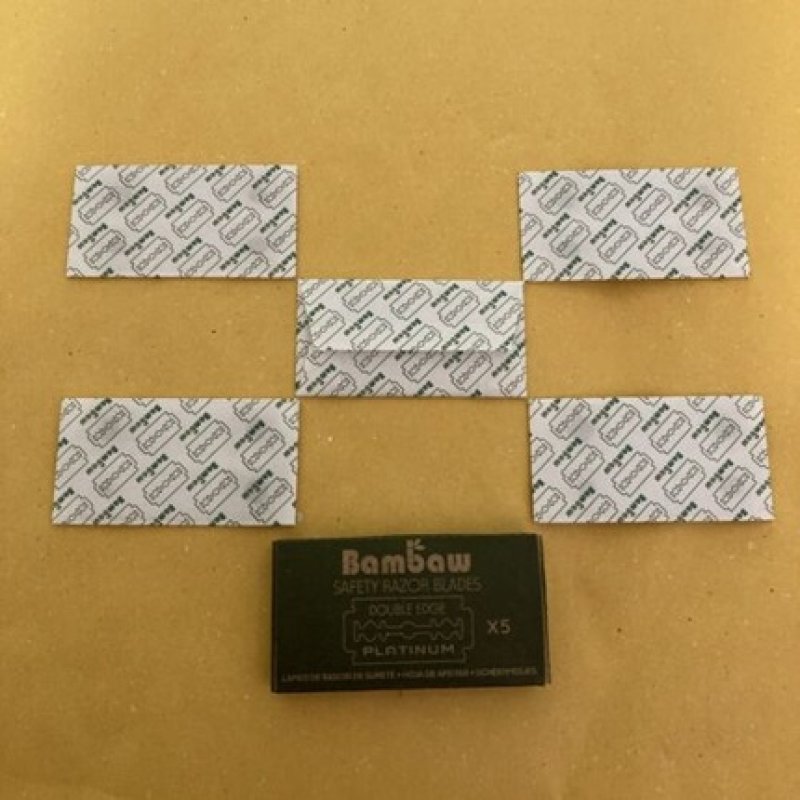 Bambaw Double-Sided Razor Blades - Pack of 5 Platinum Stainless Steel Blades