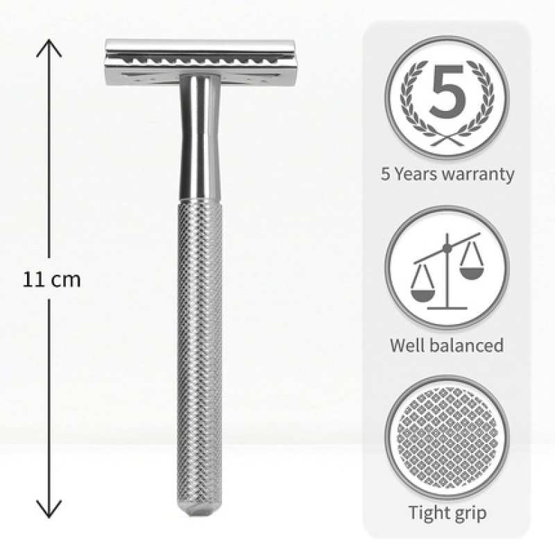 Bambaw Double Edge Safety Razor for Men and Women - Silver 1 Count