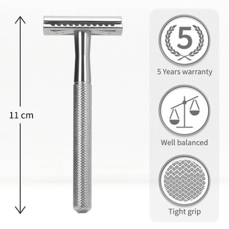Bambaw Double Edge Safety Razor for Men and Women - Silver 1 Count