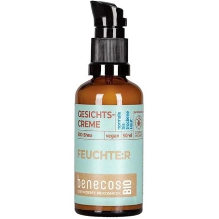Benecosbio Organic Shea Moisture Face Cream for Her - Vegan - Dermatologically Tested