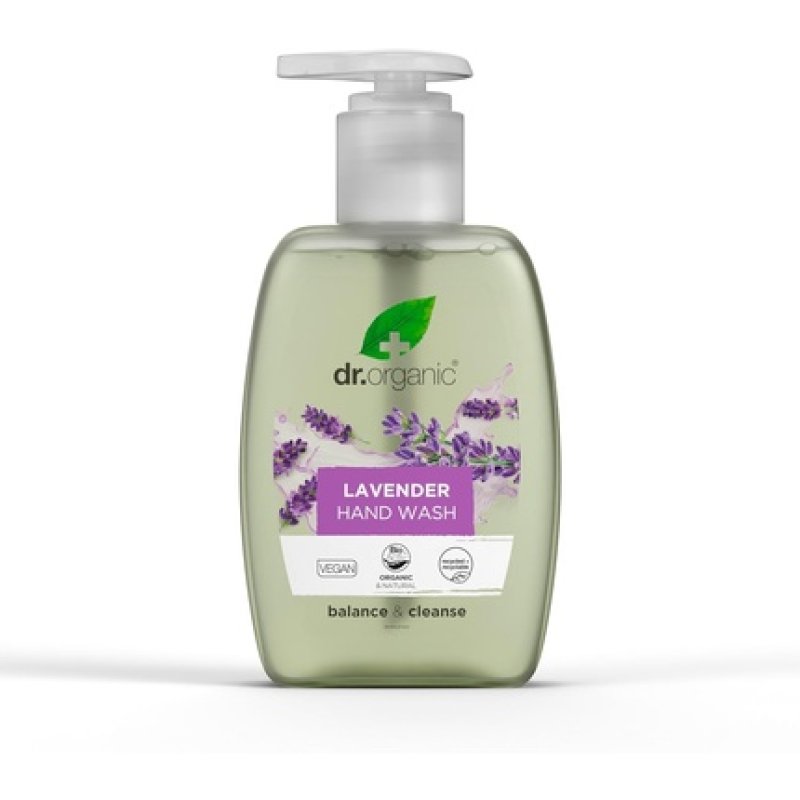 Dr Organic Lavender Hand Wash Cleansing Natural Vegan Crueltyfree Paraben & Slsfree Recycled & Recyclable Organic 200ml