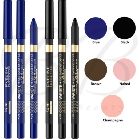 Eveline Variety Gel Eyeliner Waterproof Long Lasting Pencil