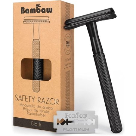 Bambaw Safety Razor Black Metal Stainless Steel