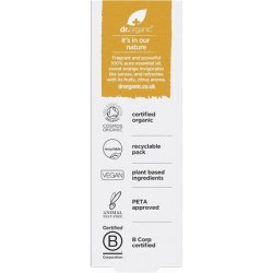 Dr Organic Sweet Orange Oil Organic Essential Oil for Skin Aromatherapy