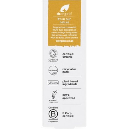 Dr Organic Sweet Orange Oil Organic Essential Oil for Skin Aromatherapy