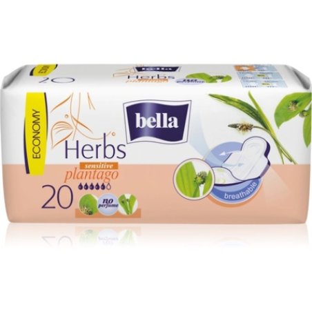 Bella Herbs Plantago Absorbent Pads Unscented 20 Pads