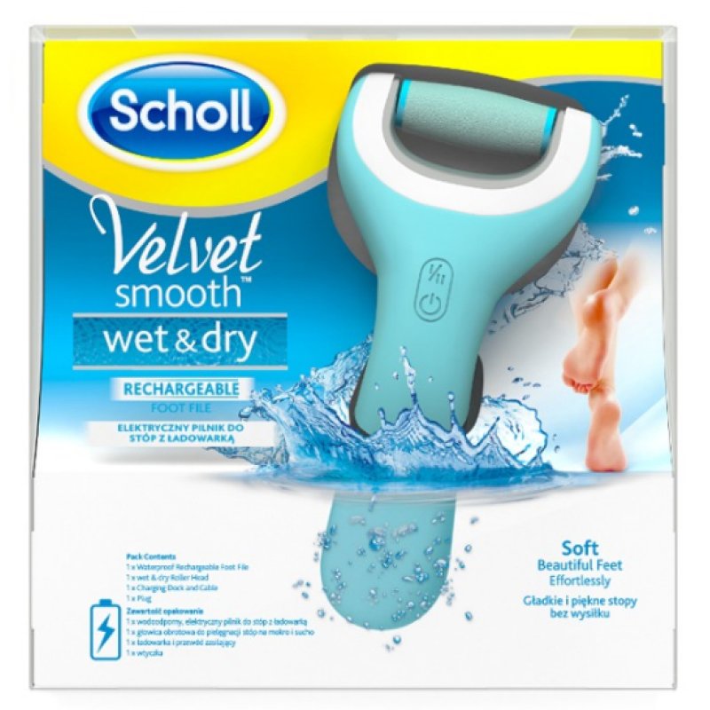 Scholl Velvet Smooth '' Wet & Dry '' Green, White Electric Callus