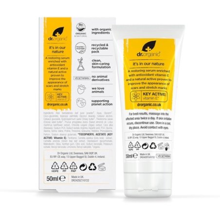 Dr Organic Vitamin E Scar & Stretch Mark Serum Moisturising for All Skin Types 50ml