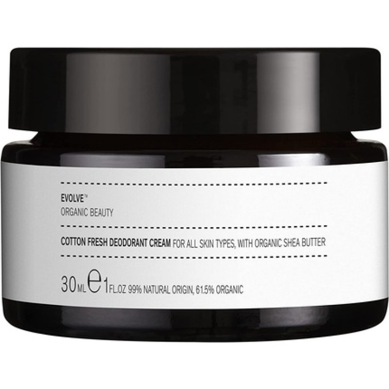Evolve Organic Beauty Cotton Fresh Natural Deodorant Cream 1 fl oz 30 mL