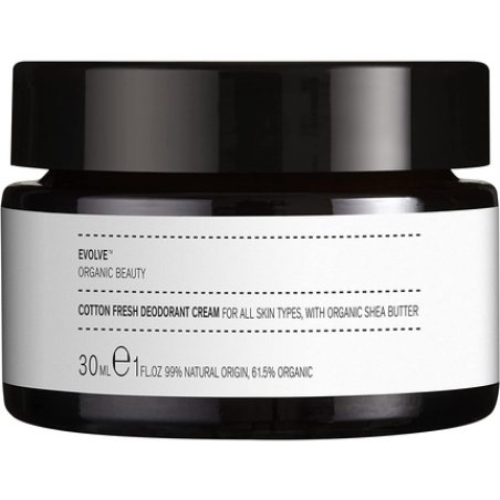 Evolve Organic Beauty Cotton Fresh Natural Deodorant Cream 1 fl oz 30 mL