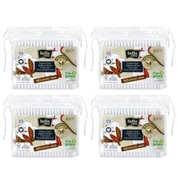 Bella Organic Cotton Swabs Made from Chlorine-Free Bleached Cotton 160 Pieces