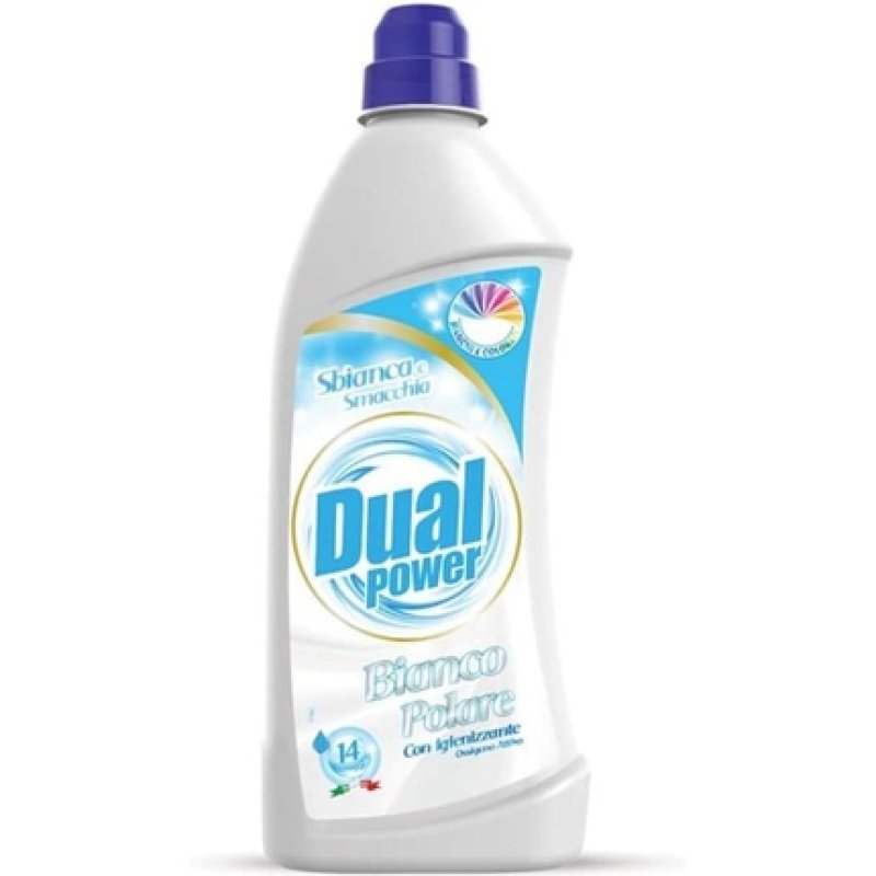 Dual Power Polar White Laundry Detergent 14 Washes 980ml - Eliminates Odors with Active Oxygen