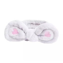 Lash Brow Cosmetic Headband With Bow Gray