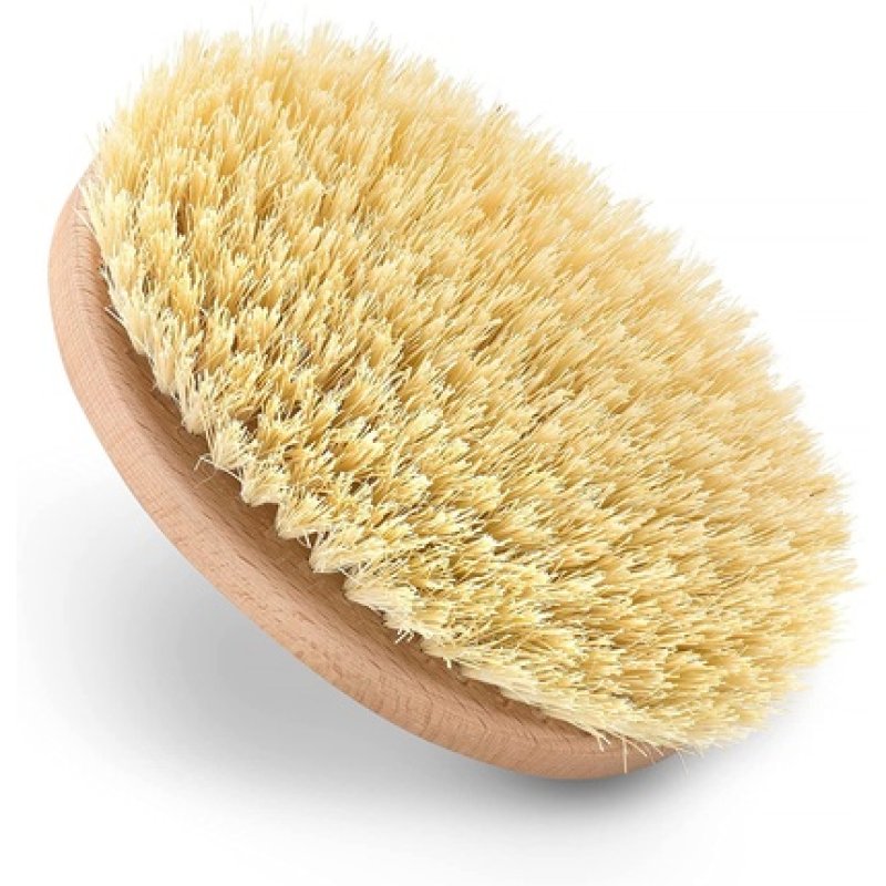 HHUUMM No.7P Massage Brush Soft Bristles Handmade from Beech Wood Tampico Fiber 11x20x6 cm