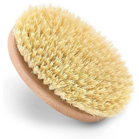 HHUUMM No.7P Massage Brush Soft Bristles Handmade from Beech Wood Tampico Fiber 11x20x6 cm