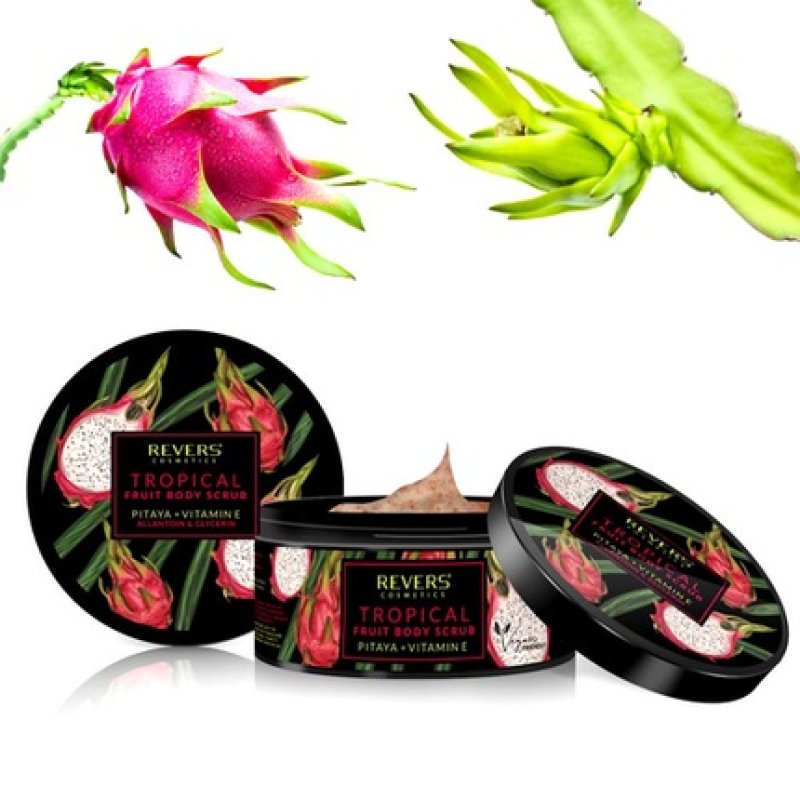 Tropical Fruits Body Scrub Exfoliating And Cleansing With Pitaya Allantoin And Vitamin E Vegan