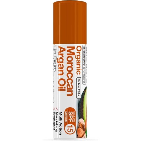 Dr Organic Moroccan Argan Oil Lip Balm Moisturising SPF 15 5.7ml