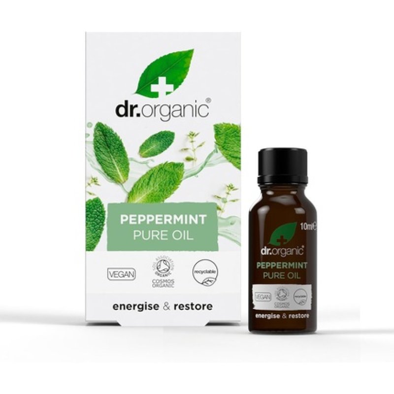 Dr Organic Peppermint Essential Oil 100 Pure & Natural 10ml