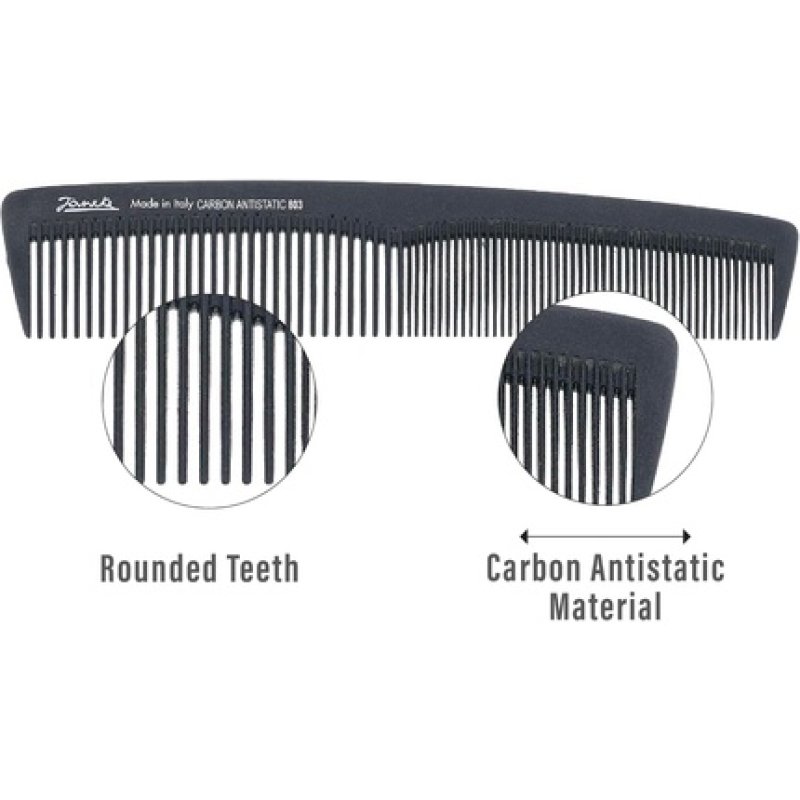 Janeke Carbon Ladies Comb Large Number 55803