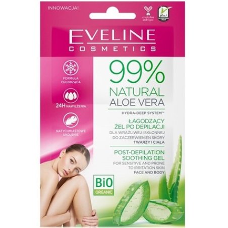Eveline 99% Natural Aloe Vera Post Depilation Soothing Gel for Face & Body 20ml