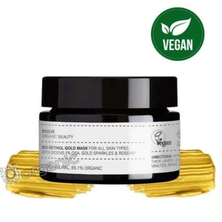 Evolve Beauty Bio Natural Bio-Retinol Gold Face Mask 30ml Cell Renewal