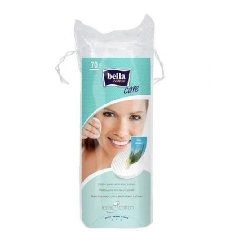 Bella Cosmetic Round Pads With Aloe Vera 70 Pieces