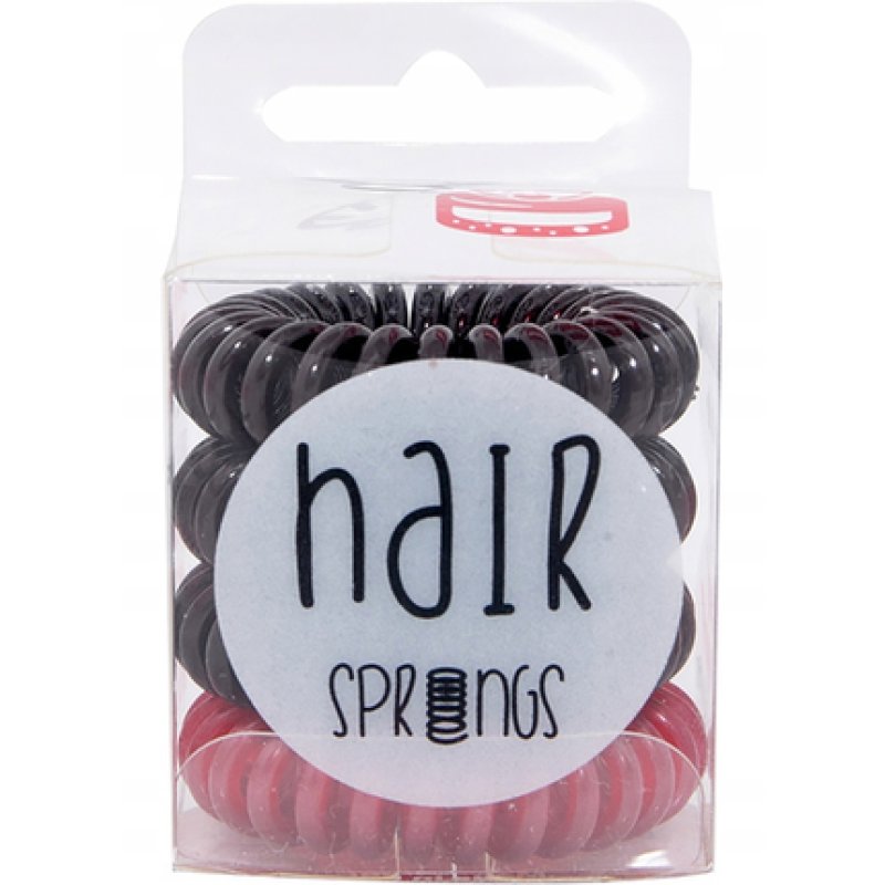Hair Springs Hair Ties 3 Pieces Chocolate And 1 Piece Red