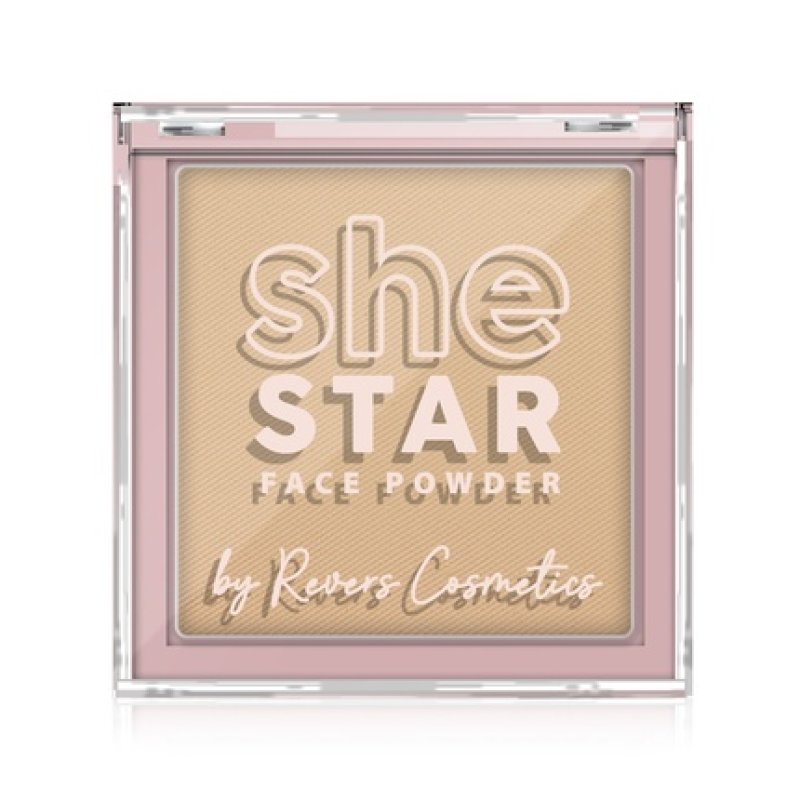 Revers Face Powder She Star Almond 5 10g