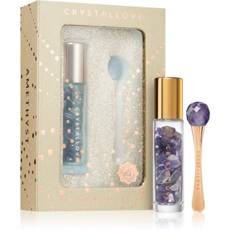 Crystallove Golden Amethyst 3d Eye Set For Eye Contour