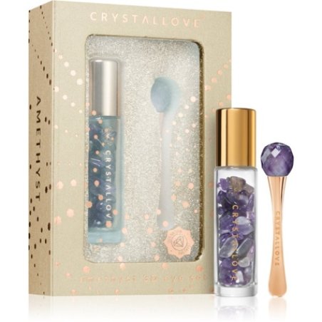 Crystallove Golden Amethyst 3d Eye Set For Eye Contour
