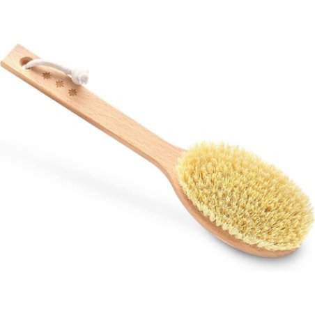 Hhuumm Long Massage Brush with Handle No. 5P Soft Bristles Handmade Beech