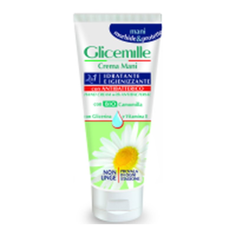 Glicemille Hand Cream 2 In 1 Moisturizing And Sanitizing With Antibacterial 100 Ml