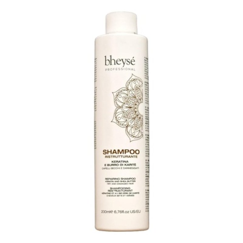 Restrukturierendes Shampoo for Dry and Damaged Hair Bheysè Professional Keratin and Shea Butter 200ml