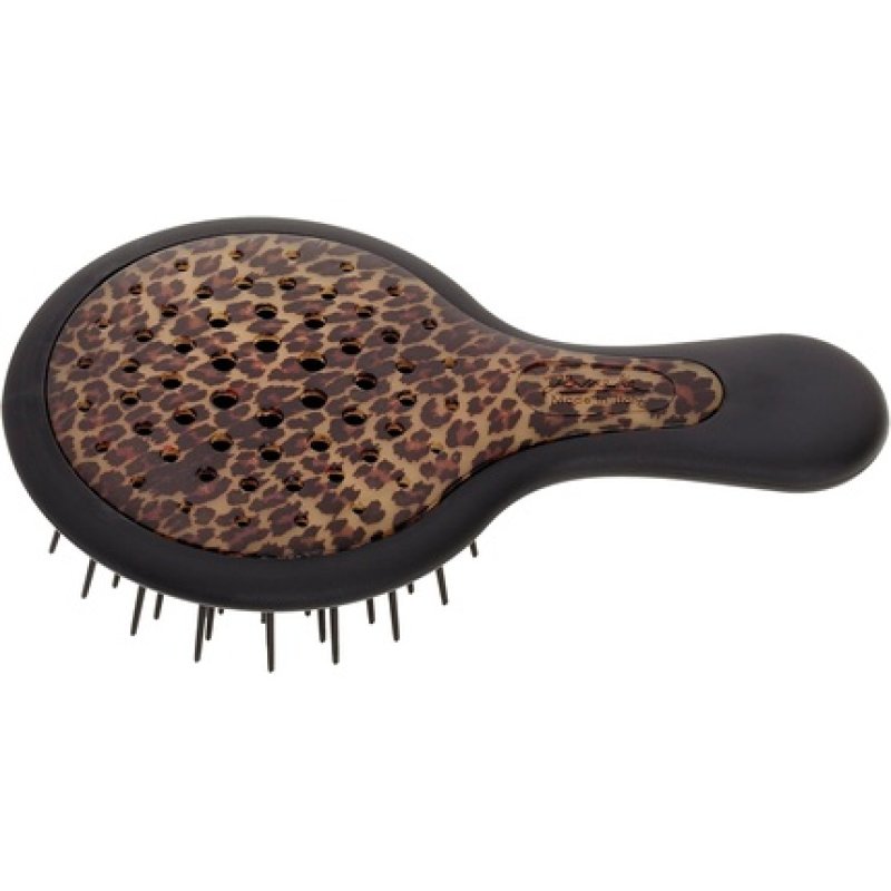Mini Superbrush Brush with Black/Spotted Compact and Detangling Handle