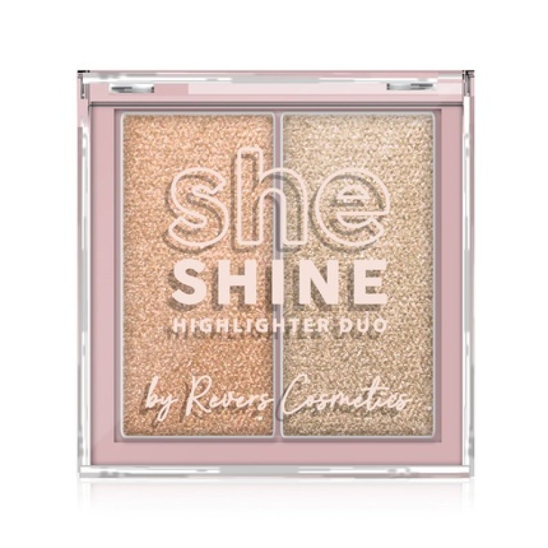Revers Duo Face Highlighter She Shine 3 Pink Gleam 72g