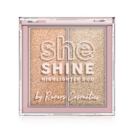 Revers Duo Face Highlighter She Shine 3 Pink Gleam 72g